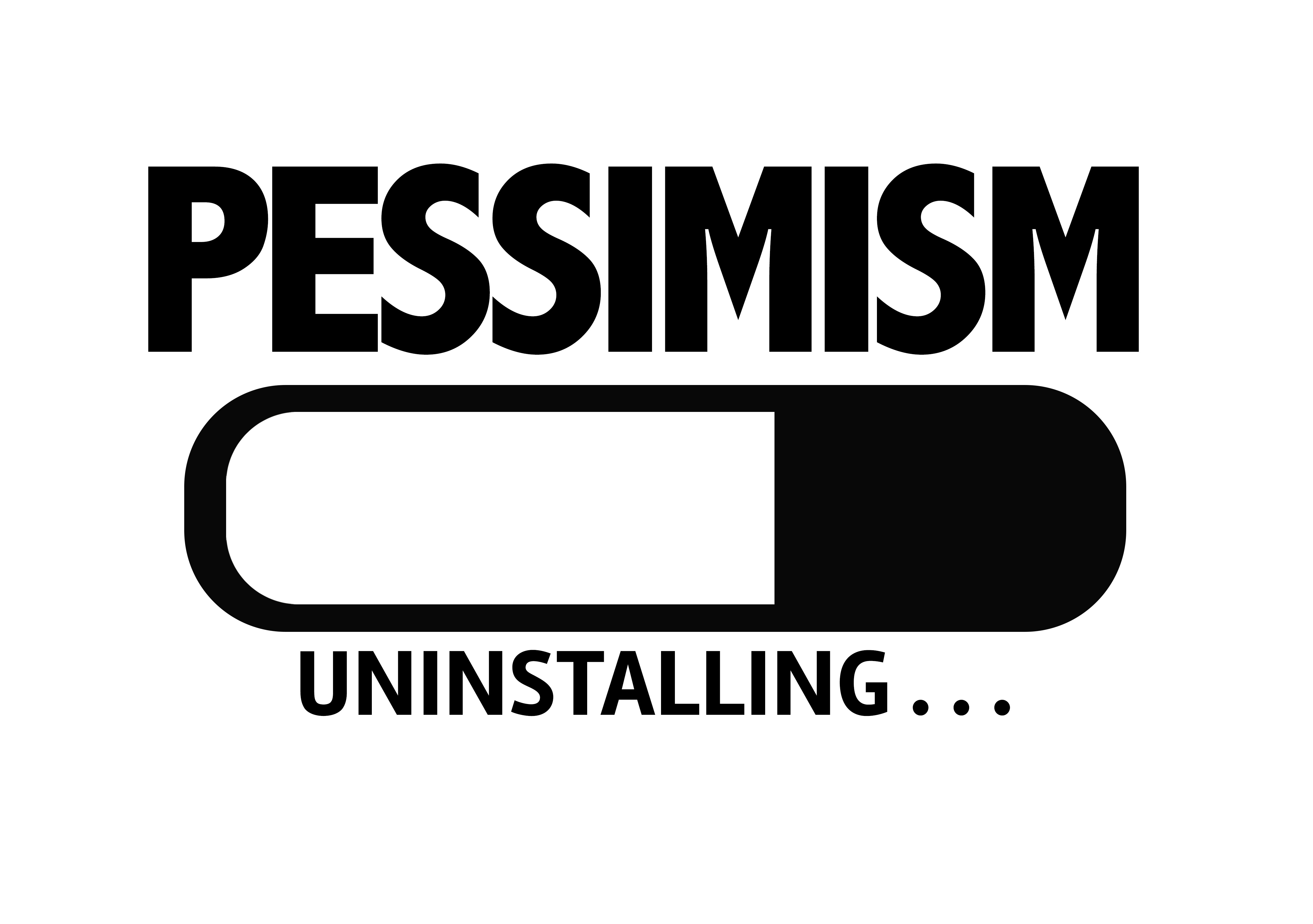 Progress Bar Uninstalling with the text: Pessimism